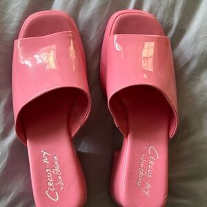 Circus by Sam Edelman Glossy Pink Slide Mules